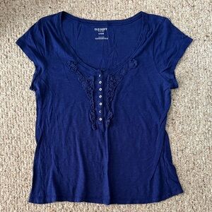 Old Navy Women's Deep Blue Short Sleeve Top